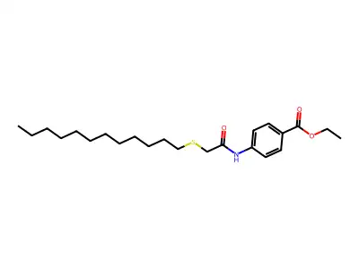Ethyl 4-[(2-dodecylsulfanylacetyl)amino]benzoate structure
