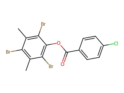 2,4,6-Tribromo-3,5-dimethylphenyl 4-chlorobenzenecarboxylate structure