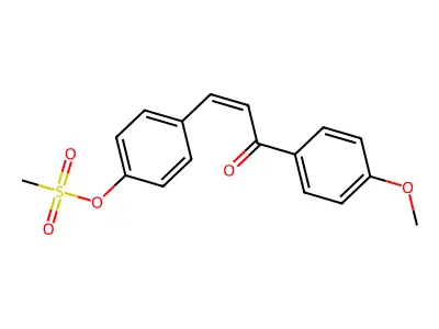 [4-[3-(4-Methoxyphenyl)-3-oxoprop-1-enyl]phenyl] methanesulfonate structure
