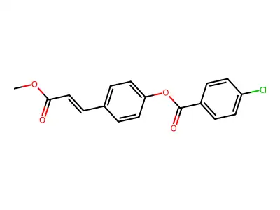 [4-(3-Methoxy-3-oxoprop-1-enyl)phenyl] 4-chlorobenzoate structure