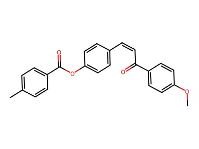 [4-[3-(4-Methoxyphenyl)-3-oxoprop-1-enyl]phenyl] 4-methylbenzoate structure