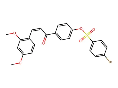[4-[3-(2,4-Dimethoxyphenyl)prop-2-enoyl]phenyl] 4-bromobenzenesulfonate structure