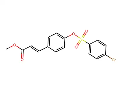 Methyl 3-(4-{[(4-bromophenyl)sulfonyl]oxy}phenyl)acrylate structure