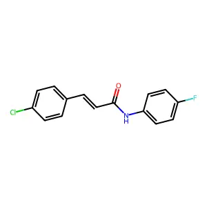 3-(4-chlorophenyl)-N-(4-fluorophenyl)prop-2-enamide structure