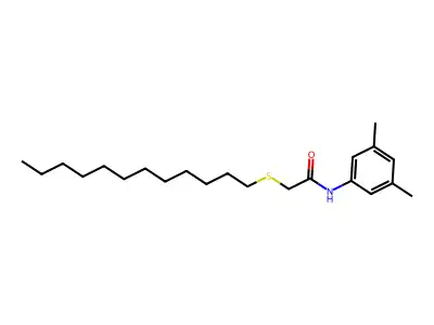 N-(3,5-dimethylphenyl)-2-(dodecylsulfanyl)acetamide structure