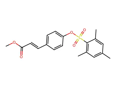Methyl 3-{4-[(mesitylsulfonyl)oxy]phenyl}acrylate structure