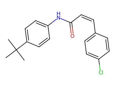 N-(4-tert-butylphenyl)-3-(4-chlorophenyl)prop-2-enamide structure