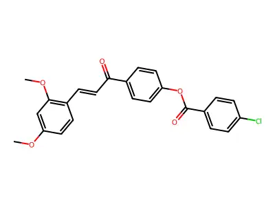 [4-[3-(2,4-Dimethoxyphenyl)prop-2-enoyl]phenyl] 4-chlorobenzoate structure