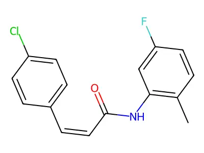 3-(4-chlorophenyl)-N-(5-fluoro-2-methylphenyl)prop-2-enamide structure