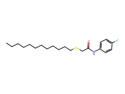 2-(dodecylsulfanyl)-N-(4-fluorophenyl)acetamide structure