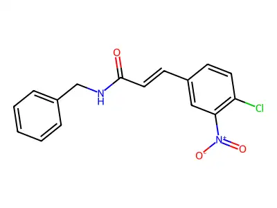 N-benzyl-3-(4-chloro-3-nitrophenyl)acrylamide structure