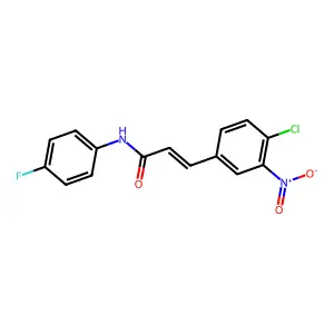 3-(4-chloro-3-nitrophenyl)-N-(4-fluorophenyl)prop-2-enamide structure