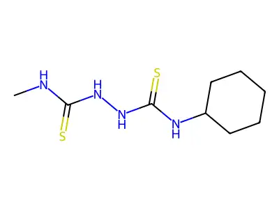 N~1~-cyclohexyl-N~2~-methyl-1,2-hydrazinedicarbothioamide structure