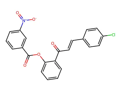 [2-[3-(4-Chlorophenyl)prop-2-enoyl]phenyl] 3-nitrobenzoate structure