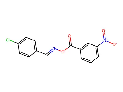 [(4-Chlorophenyl)methylideneamino] 3-nitrobenzoate structure