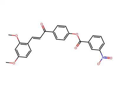 [4-[3-(2,4-Dimethoxyphenyl)prop-2-enoyl]phenyl] 3-nitrobenzoate structure
