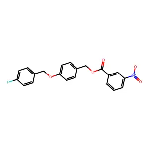 4-[(4-Fluorobenzyl)oxy]benzyl 3-nitrobenzenecarboxylate structure