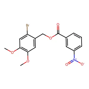 (2-Bromo-4,5-dimethoxyphenyl)methyl 3-nitrobenzoate structure