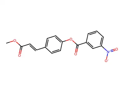 [4-(3-Methoxy-3-oxoprop-1-enyl)phenyl] 3-nitrobenzoate structure