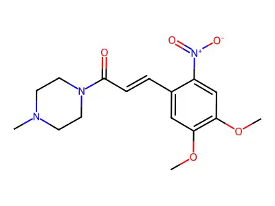 3-(4,5-Dimethoxy-2-nitrophenyl)-1-(4-methylpiperazin-1-yl)prop-2-en-1-one structure