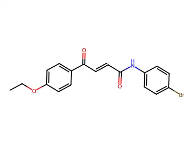 N-(4-bromophenyl)-4-(4-ethoxyphenyl)-4-oxobut-2-enamide structure