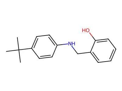 2-{[4-(Tert-butyl)anilino]methyl}benzenol structure