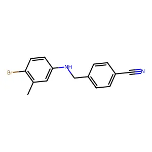 4-[(4-Bromo-3-methylanilino)methyl]benzenecarbonitrile structure