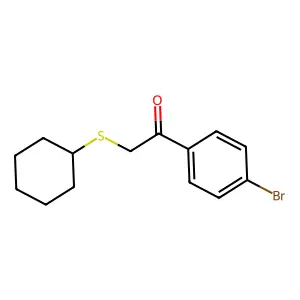 1-(4-Bromophenyl)-2-(cyclohexylsulfanyl)ethan-1-one structure