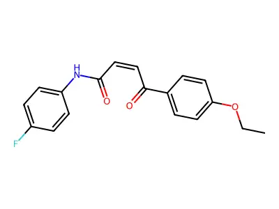 4-(4-ethoxyphenyl)-N-(4-fluorophenyl)-4-oxobut-2-enamide structure