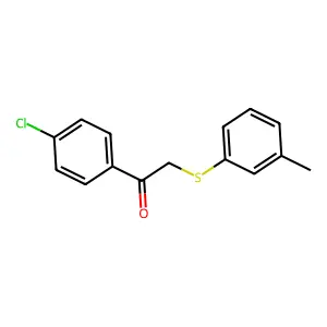 1-(4-Chlorophenyl)-2-[(3-methylphenyl)sulfanyl]ethan-1-one structure