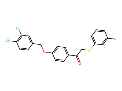 1-(4-(3,4-Dichloro-benzyloxy)-phenyl)-2-M-tolylsulfanyl-ethanone structure