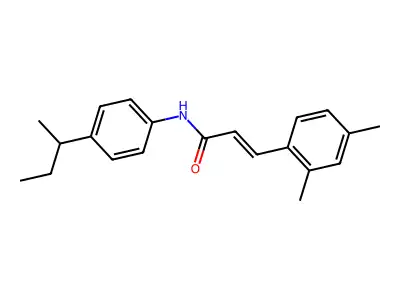 N-(4-butan-2-ylphenyl)-3-(2,4-dimethylphenyl)prop-2-enamide structure