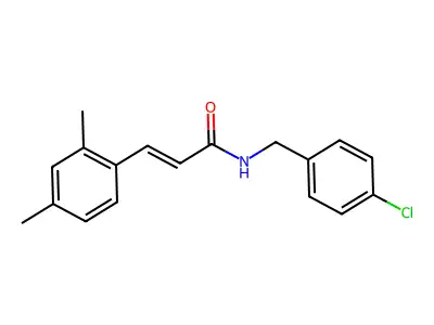 N-[(4-chlorophenyl)methyl]-3-(2,4-dimethylphenyl)prop-2-enamide structure