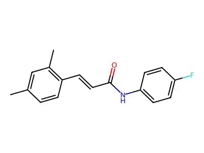 3-(2,4-dimethylphenyl)-N-(4-fluorophenyl)prop-2-enamide structure