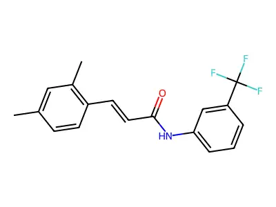3-(2,4-dimethylphenyl)-N-[3-(trifluoromethyl)phenyl]prop-2-enamide structure