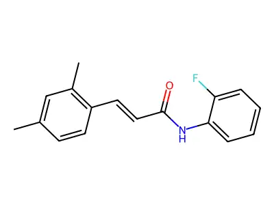 3-(2,4-dimethylphenyl)-N-(2-fluorophenyl)prop-2-enamide structure