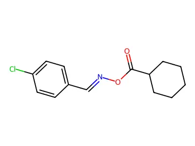 [(4-Chlorophenyl)methylideneamino] cyclohexanecarboxylate structure