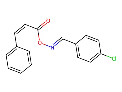 [(4-Chlorophenyl)methylideneamino] 3-phenylprop-2-enoate structure