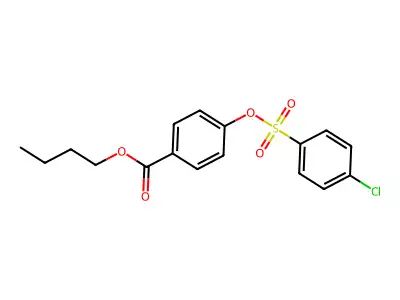 Butyl 4-(4-chlorophenyl)sulfonyloxybenzoate structure