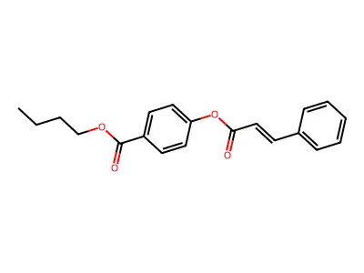 Butyl 4-(3-phenylprop-2-enoyloxy)benzoate structure
