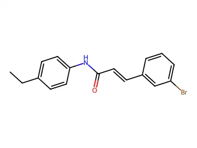 3-(3-bromophenyl)-N-(4-ethylphenyl)prop-2-enamide structure