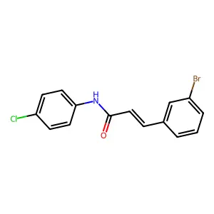 (E)-3-(3-bromophenyl)-N-(4-chlorophenyl)-2-propenamide structure