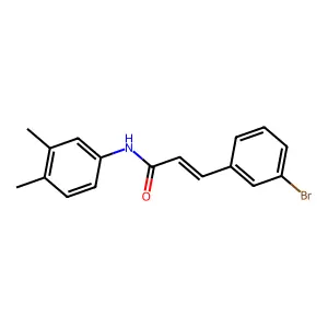 3-(3-bromophenyl)-N-(3,4-dimethylphenyl)acrylamide structure