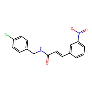 N-(4-chlorobenzyl)-3-(3-nitrophenyl)acrylamide structure