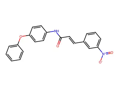 3-(3-nitrophenyl)-N-(4-phenoxyphenyl)prop-2-enamide structure