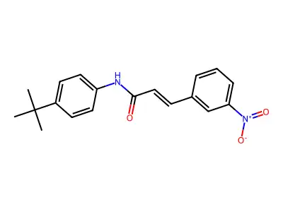 N-(4-tert-butylphenyl)-3-(3-nitrophenyl)prop-2-enamide structure