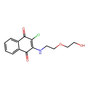 2-Chloro-3-{[2-(2-hydroxyethoxy)ethyl]amino}naphthoquinone structure