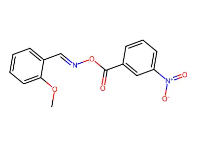 [(2-Methoxyphenyl)methylideneamino] 3-nitrobenzoate structure