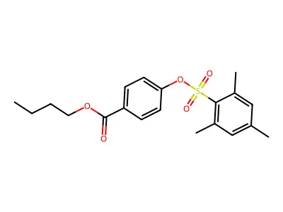 Butyl 4-[(mesitylsulfonyl)oxy]benzenecarboxylate structure