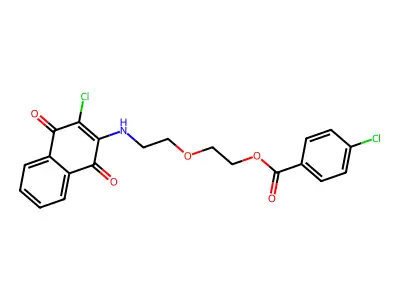 2-[2-[(3-Chloro-1,4-dioxonaphthalen-2-yl)amino]ethoxy]ethyl 4-chlorobenzoate structure